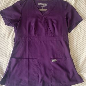 Greys anatomy scrub top size xs